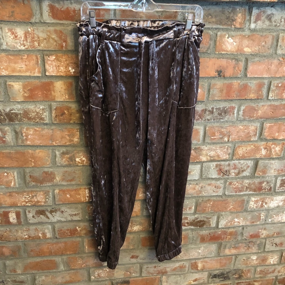 Jolt Crushed Velvet Joggers